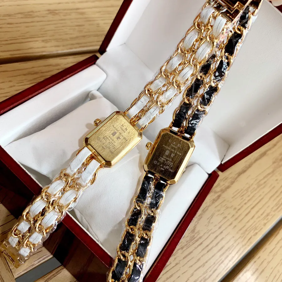 Marca de moda relógios feminino menina retângulo pulseira estilo aço metal banda relógio pulso quartzo cha39