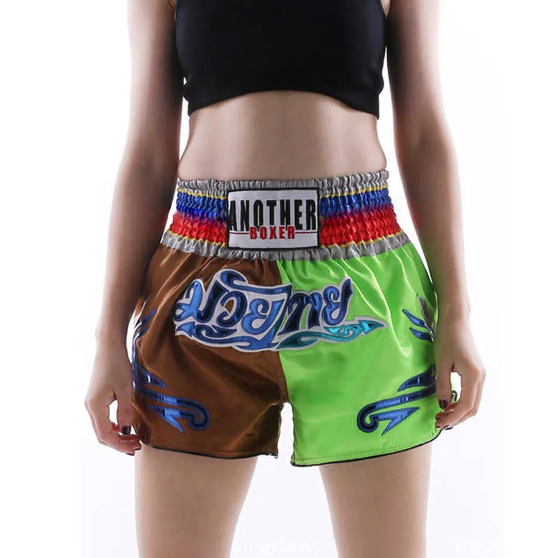 Odzież sportowa dla dzieci MMA Kick Boxing Muay Thai spodenki męskie kobiety treningowe walki pnie Sanda Kickboxing spodnie X0628