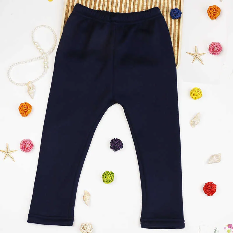 Pantaloni da ragazza Pantaloni Bambini Autunno e Inverno Sweet Love Big Casual Plus Leggings in velluto 210611