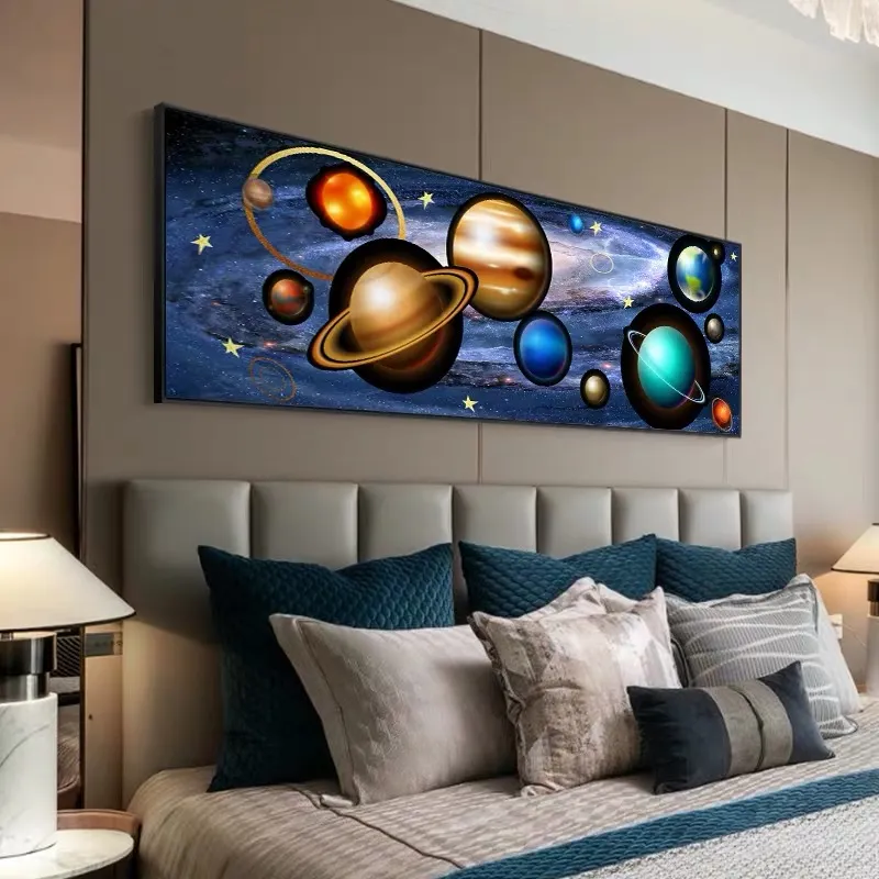 GLWDME Pluto Weltraum Leinwand 50x70cm - Wandbild Für Kinderzimmer & Wohnraum