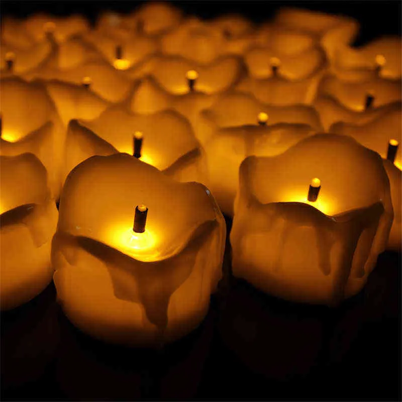 Flickering Battery Votive Candles, 6 or Warm White led kerzen,Small bougie led flamme vacillante ,Romantic Candels
