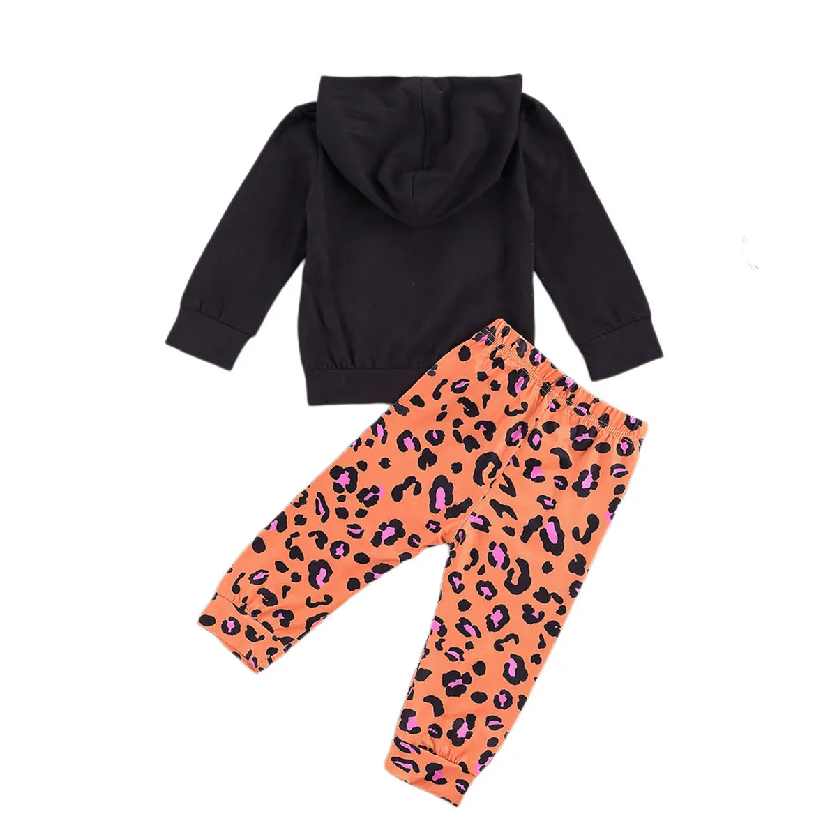 1-5y outono mola infantil criança criança meninas leopard roupas conjunto de manga longa coração top calças crianças roupas trajes 210515