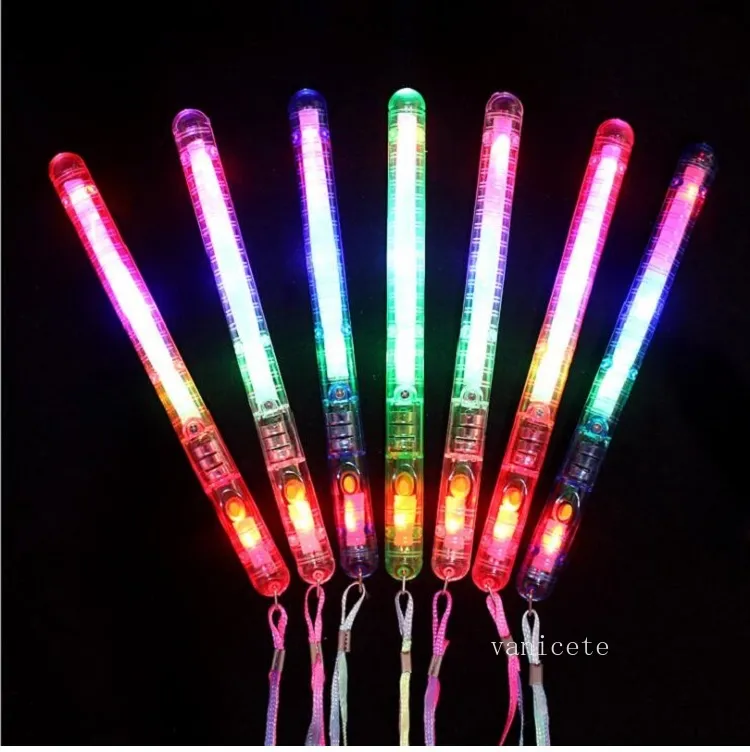 Party Favor Baguette clignotante LED Glow Light Up Stick Bâtons lumineux colorés Concert Party Atmosphere Props Favors Noël T2I52958