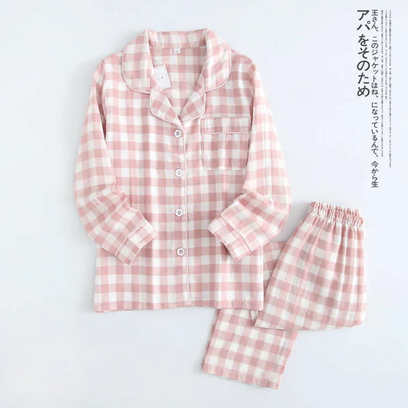 Printemps automne automne hiver vêtements ensembles pour garçons filles 2 pièces manteau style coton pyjama plaid homewear loungewear 210908