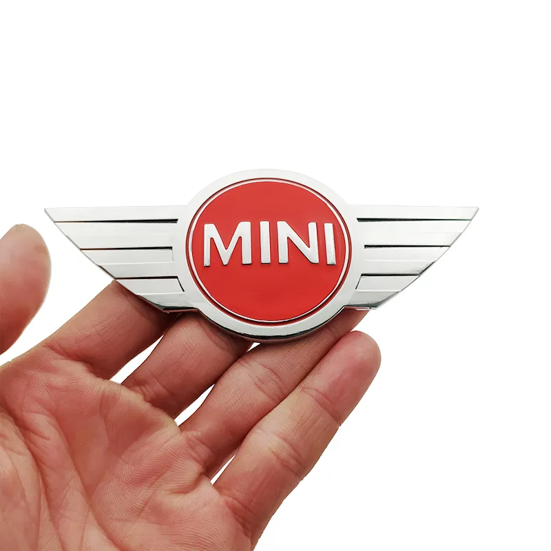 Estilo do carro fibra de carbono 3D Metal Adesivos Emblema Emblema Para Mini Cooper One S R50 R53 R56 R60 F55 F56 R57 R58 R59 R60
