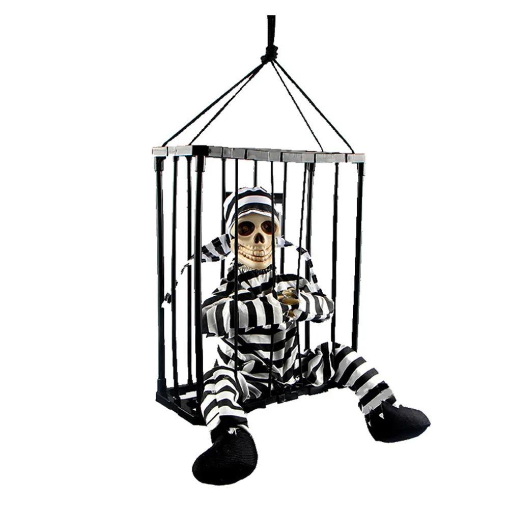 Décoration de barre de crâne de prisonnier, maison hantée, Cage fantôme, accessoires d'horreur, décor de fête d'halloween