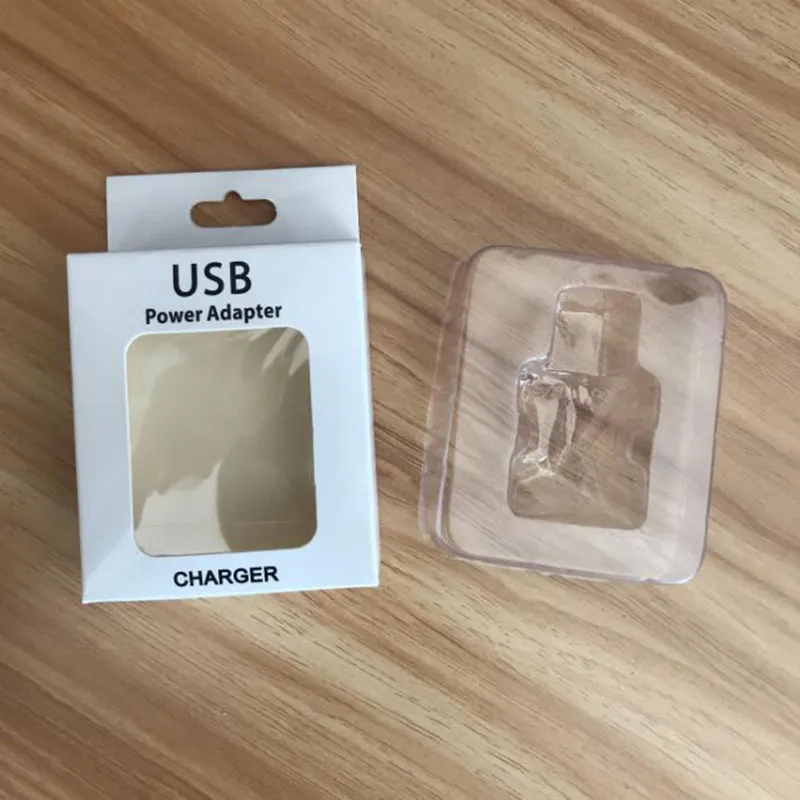 Boîte d'emballage en papier d'affichage au détail pour iPhone 8 7 6s US POULIR 5W Adaptateur de chargeur Mur Chargeur Package Boxes8075385