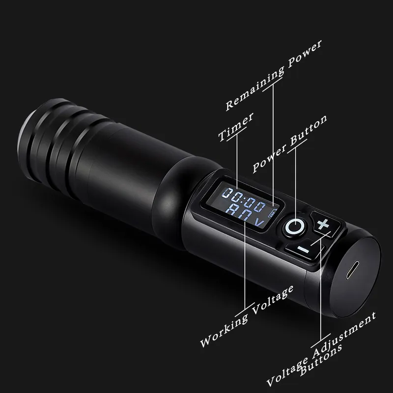 Dövme Makinesi Xnet Flash Kablosuz Kalem Pil Taşınabilir Güç Çekmez Motor Dijital LED Ekran Hızlı Şarj Ekipmanı 220829