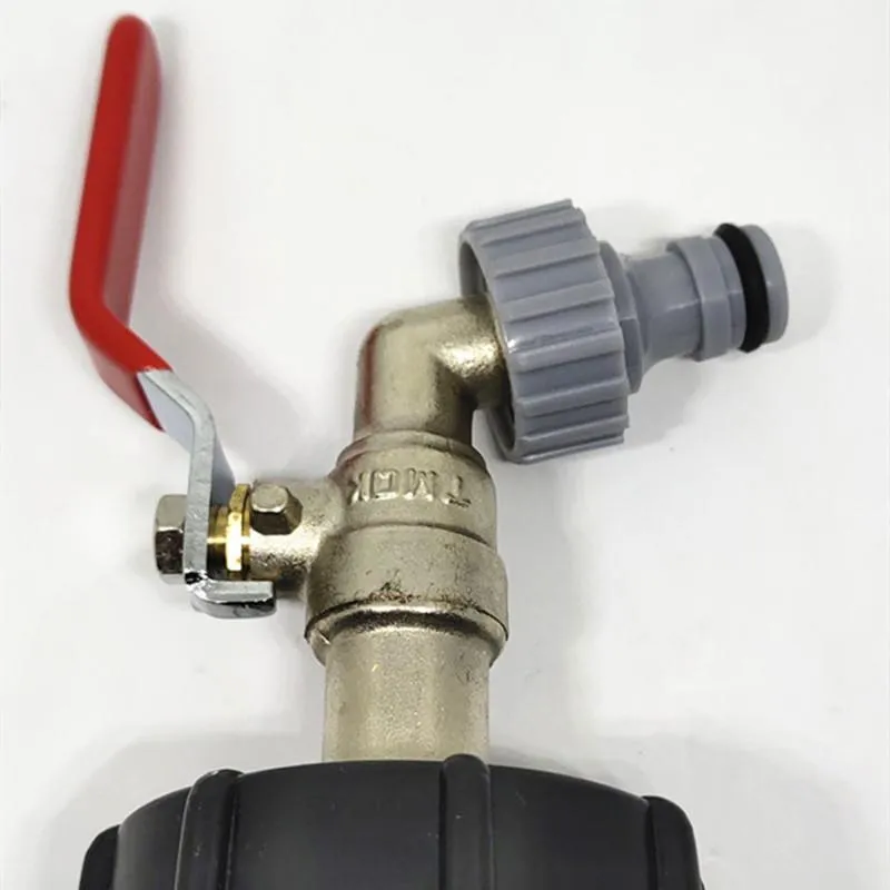 Équipements d'arrosage IBC Tank Tap Adaptateur de carburant en laiton Valve de remplacement Pièces de montage pour connecteurs d'eau de jardin à la maison Robinet P2756