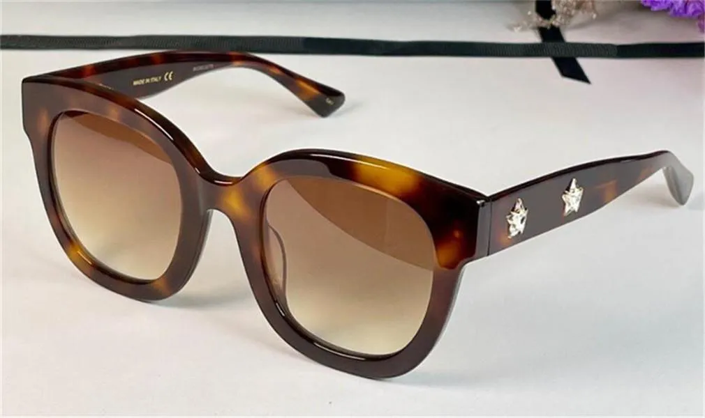 modedesign solglasögon 0208s Cat Eye Frame Simple Pop Style UV 400 utomhusskyddsglasögon för män och kvinnors toppkvalitet191s