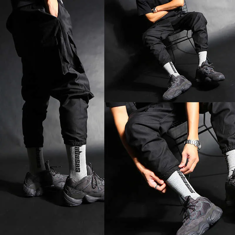 İlkbahar sonbahar hindistan cevizi erkek çorap hediye kutusu ile marka mektubu siyah pamuk çorap spor toptan Y1020