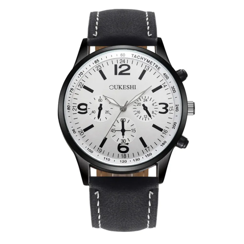 The Fashion Business Men039s Watch Retro Design Leather Band analog Ally Quartz Quartz Watch Men039s Watchs Male Clock 273U7376968