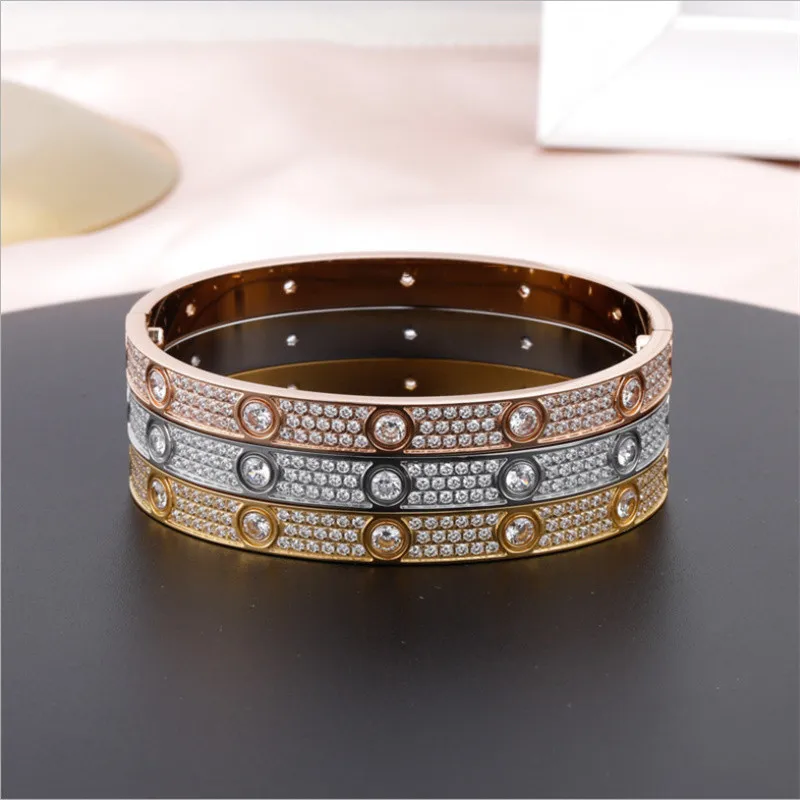 Bracciale con ciondoli donna uomo amore braccialetto argento oro rosa acciaio al titanio designer di gioielli vite cacciavite diamante bracel292O