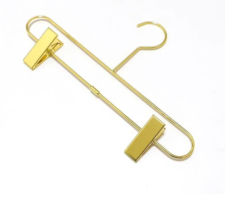 Nordic Style Rose Gold Metal Iron Trousers Hanger Rack Pants Skirt Clothes Clip Stand Hanger Wholesale