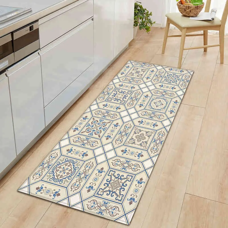 Tapis de cuisine bohème tapis Boho anti-dérapant tapis de porte tapis tapis de porte tapis d'extérieur et tapis pour la maison salon 211204