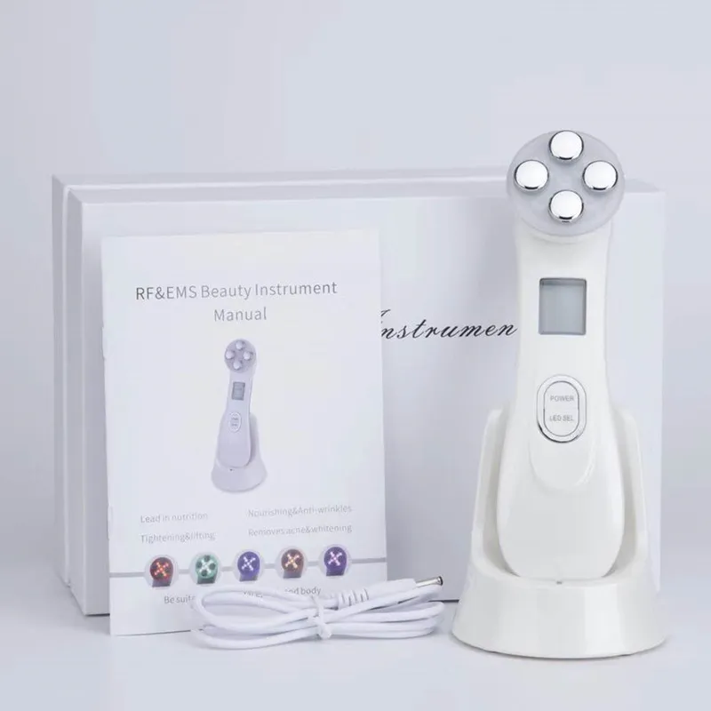Face Skin EMS Mesotherapy Electroporation RF Radio Frequency LED Pon Care Device 2 220216