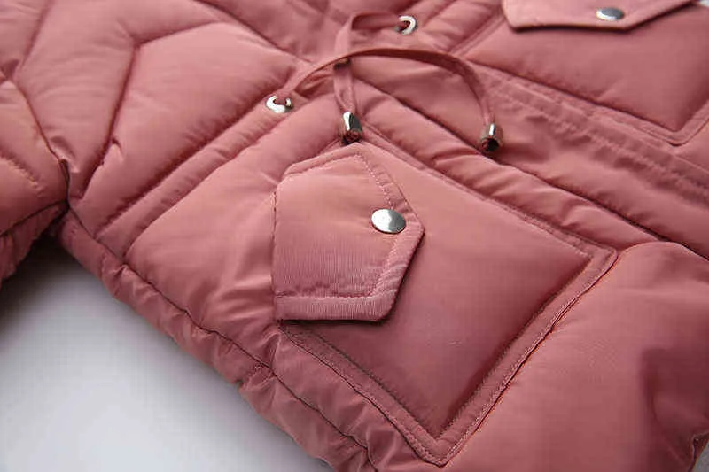 Otoño invierno chaquetas para niñas mantener cálido engrosamiento cómodo chaqueta para niños sólido con capucha casual abrigo de niñas 4-6 años ropa para niños 211111