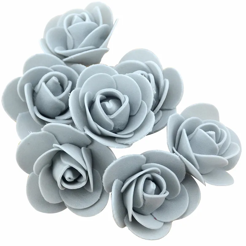 500 pz 3/5 cm schiuma artificiale teste di rose fiore corona fai da te casa decorazione di nozze fiori finti economici accessori fatti a mano 21031267k