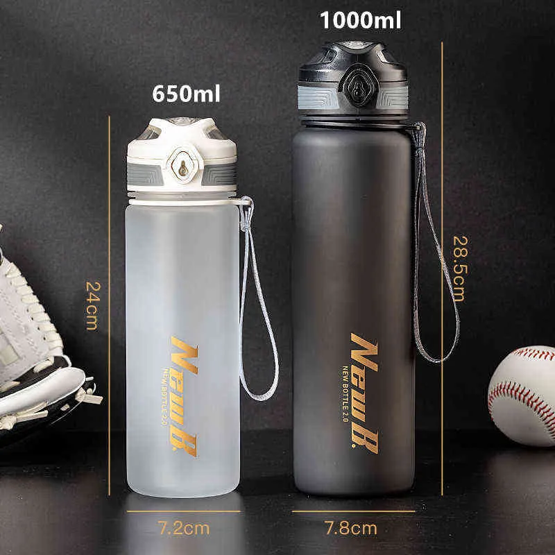 650 ml / 1000 ml / 1500 ml de haute qualité Tritan Matériel Sport Bouteille d'eau Sports Shaker Gym Bouteilles d'eau Bouteille d'eau écologique 211122