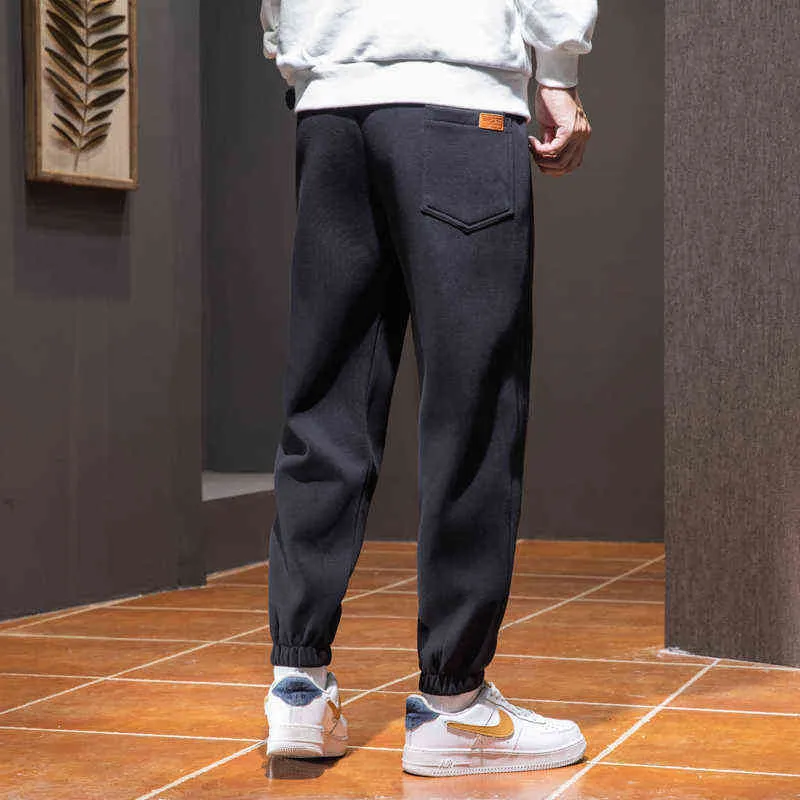 Весна осень черный серые мужчины бегуны свободные спортивные штаны хип-хоп уличная одежда гарем брюки мужские мешковатые брюки плюс размер 8xL 211201