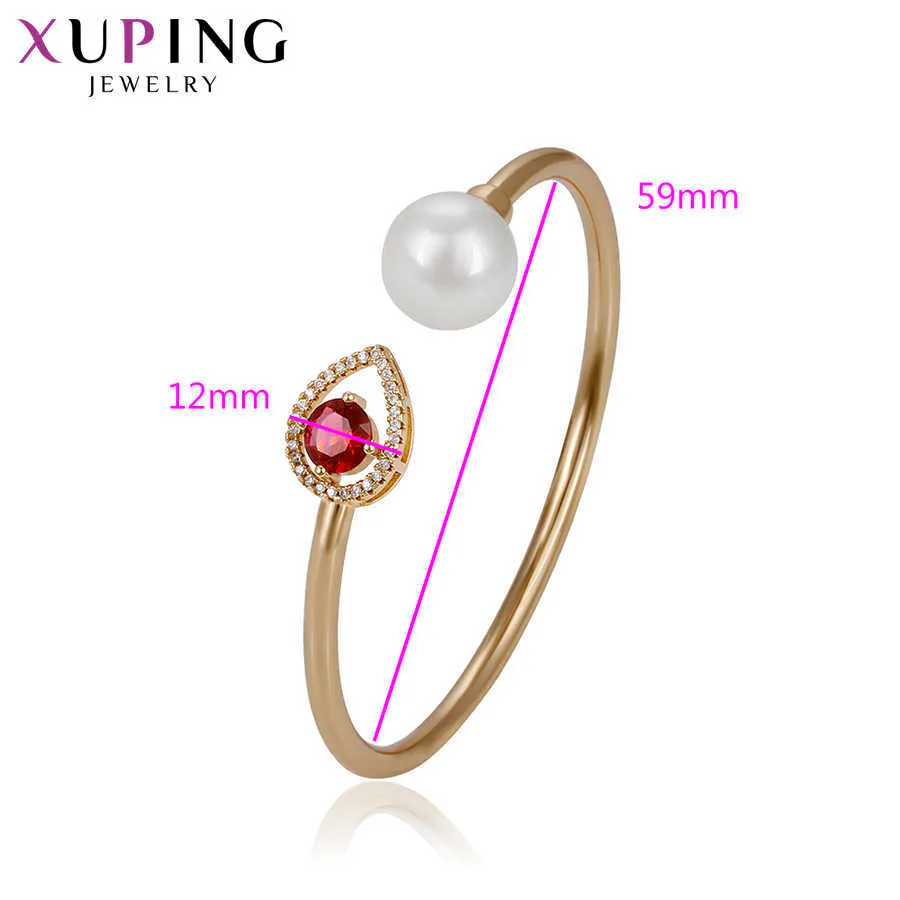 Xuping Fashion Gold Color Plated Temperament Bangle New Arrival High Quality Jewelry for Women Black Friday Gift 51723 Q0719