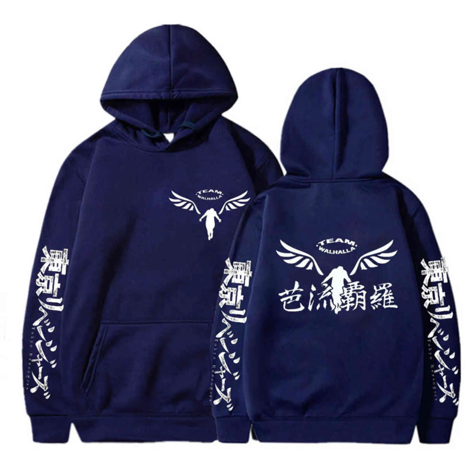 Gambar valhalla tokyo revengers hoodies anime cosplay pullover sweatshirts casual mode tryckta hoodie toppar 211103