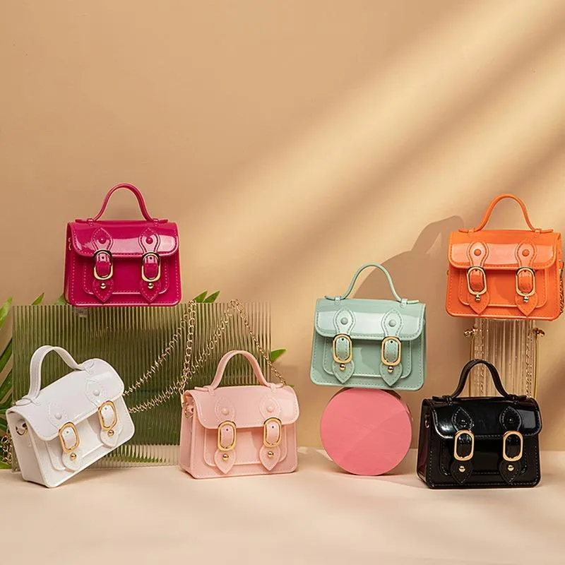 Cute Girl Bags Women Mini Handbags Jelly Tote Candy Color Crossbody Purses For Women Messenger Purse Girls Summer Bag Feminina