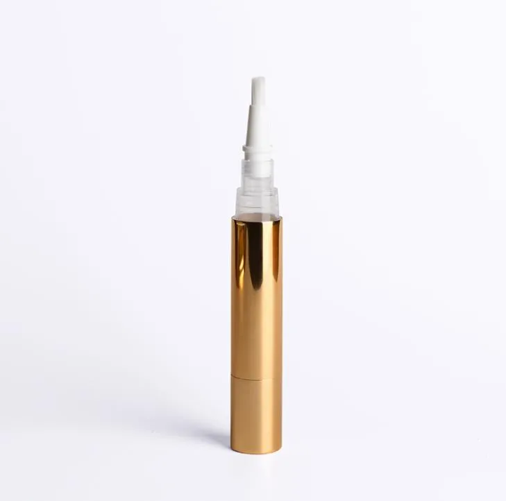 5ml Gold Cuticle Oil Pen Twist Empty Nail Care Lip Gloss Containers Tube 2ml 4ml 5ml Gold Cuticle Oil Pen with Brush SN