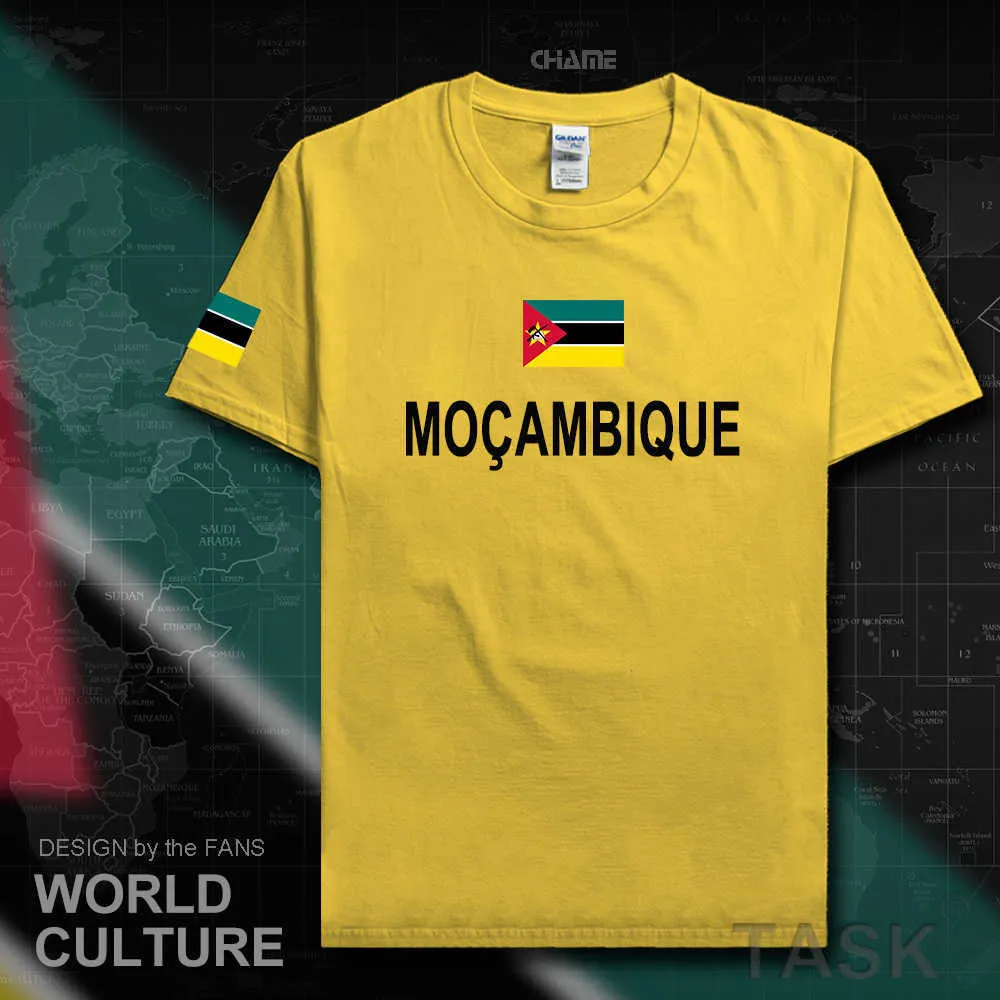 Mozambik Mężczyzna T Shirt Afryka Moda Jersey Naród Zespół 100% Bawełna T-Shirt Odzież Tees Country Sporting Mozambican X0621