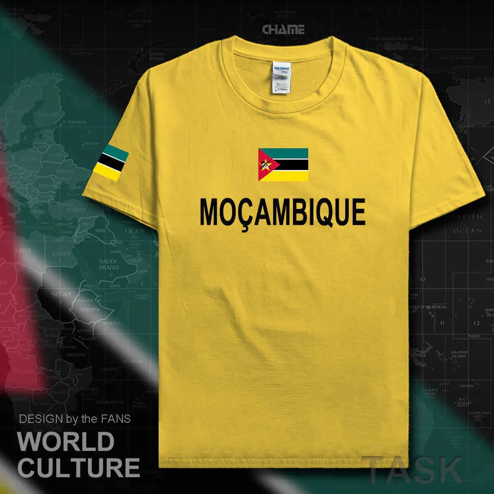 Mozambique hommes t-shirt afrique mode maillot nation équipe 100% coton t-shirt vêtements t-shirts pays sportif MOZ mozambicain X0621