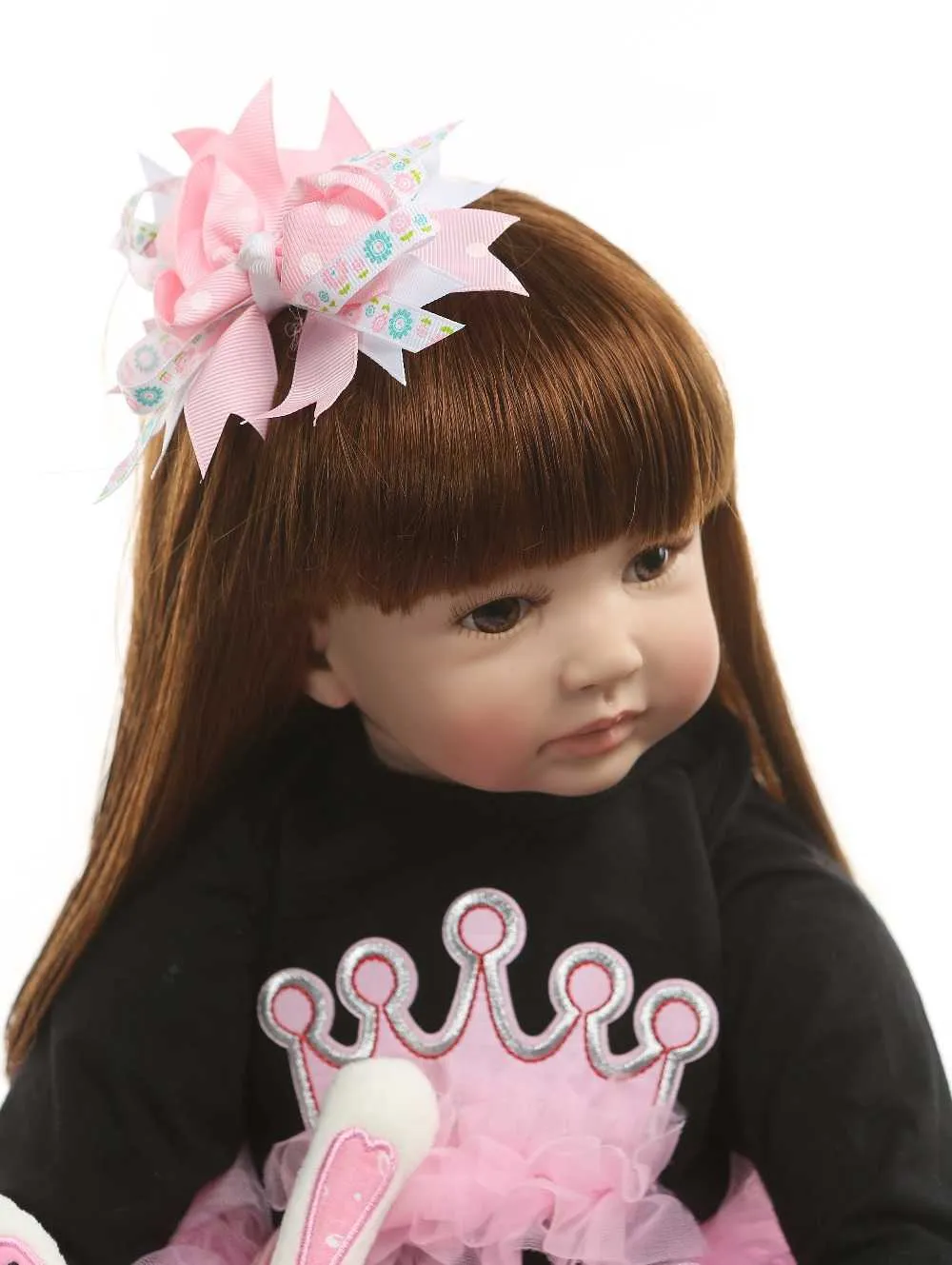 NPK 60 cm Reborn Toddler Princess Handmade Doll Adorable Realistyczne Bonecas Dziewczyna Kid Bebe Doll z tkaniny Q0910