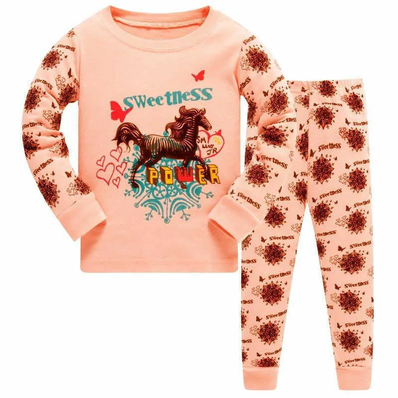 Arrivée Space Rocket Imprimer Vêtements De Nuit Pour Automne Hiver Bébé Pyjamas 3-8T Enfants Mode Maison Vêtements Ensemble Costumes 210914