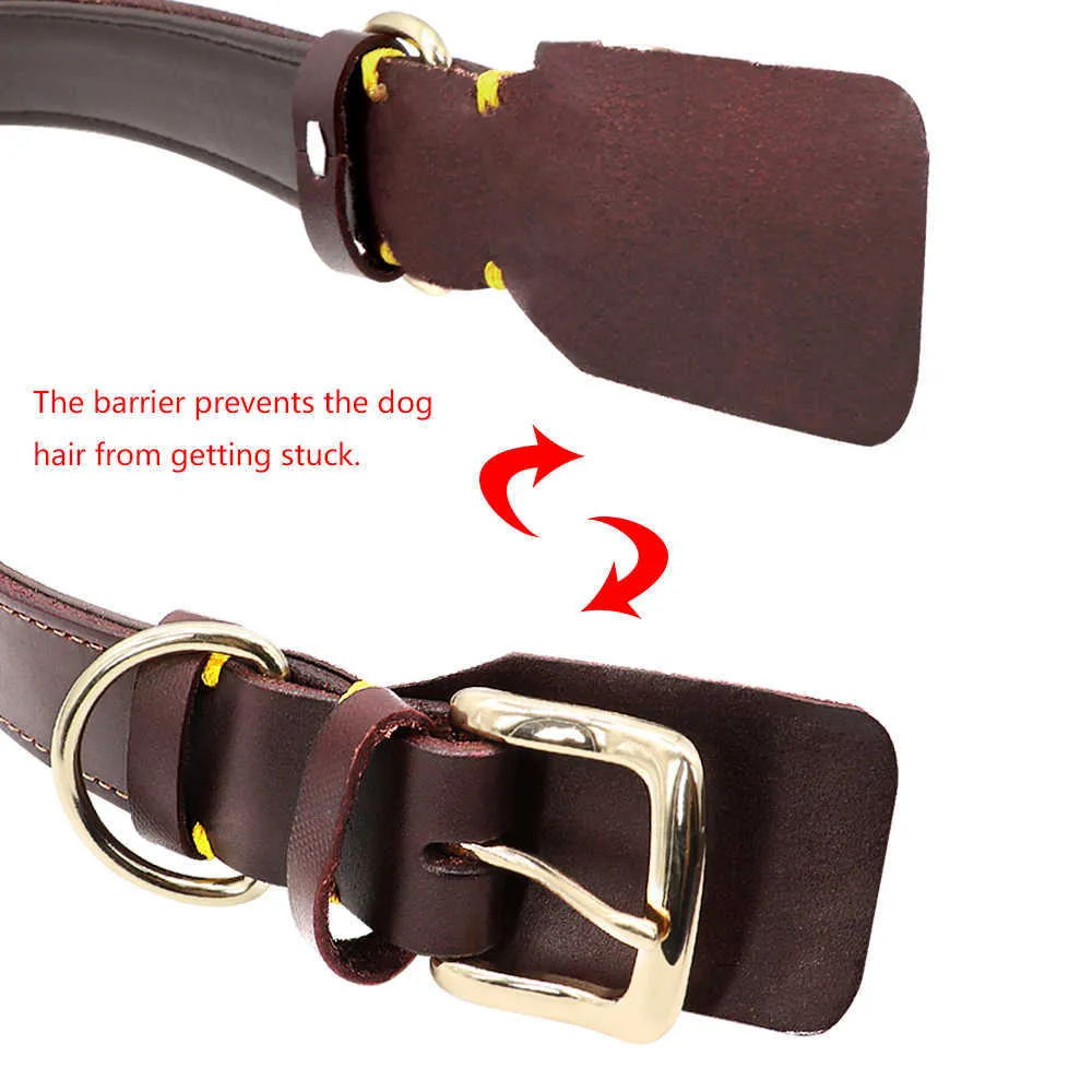 Soft Custom Leather Dog Collar Spersonalizowany Pet Id Tag Collar z uchwytem Grawerowany tabliczkę znamionową do średnich dużych psów regulowanych 211006