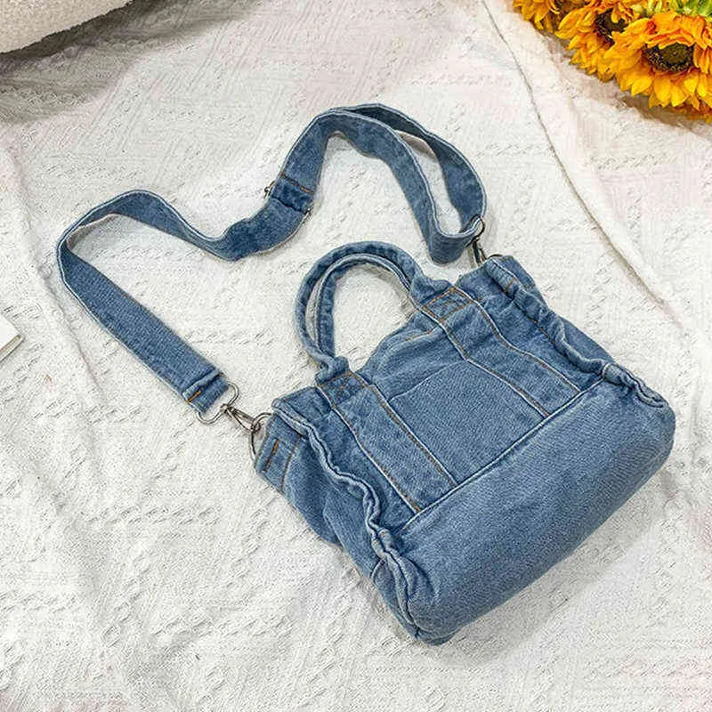 Sacos de compras Denim jeans sholuld para meninas casuais moda de alta qualidade mulheres crossbody daily messenger bolsa de bolsa de bolsa220307