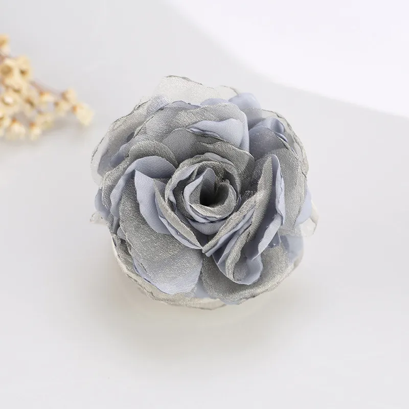 Flor de tela para camisa, Pin de solapa y broches, abrigo elegante, insignia para suéter, ropa de lujo, regalo para mujer, accesorios de joyería de boda