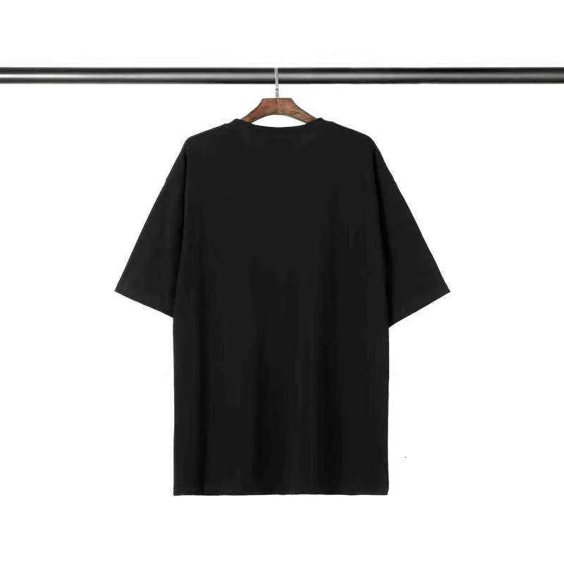 여름 2022 패션 브랜드 복수 자원 인쇄 힙합 남성과 여성의 반팔 티셔츠