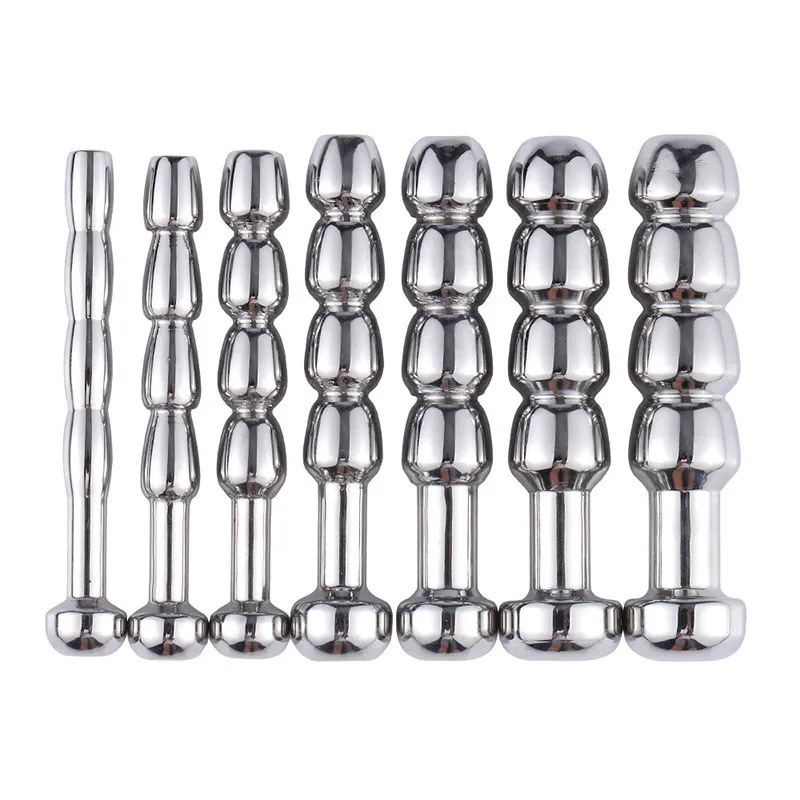 Massage Urethral Dilatation Matel Catheters Anal Beads For Male Sex Toy Butt Plug 567891011mm Penis Stimulation Horse Eye St5461574