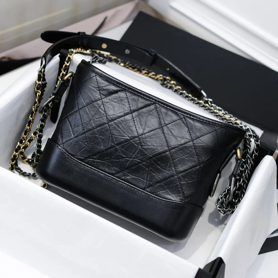 Klassieke ontwerpers schoudertassen handtassen topkwaliteit vrouw mode echte lederen ontwerper handtas dames flap letters zwart cross 279a