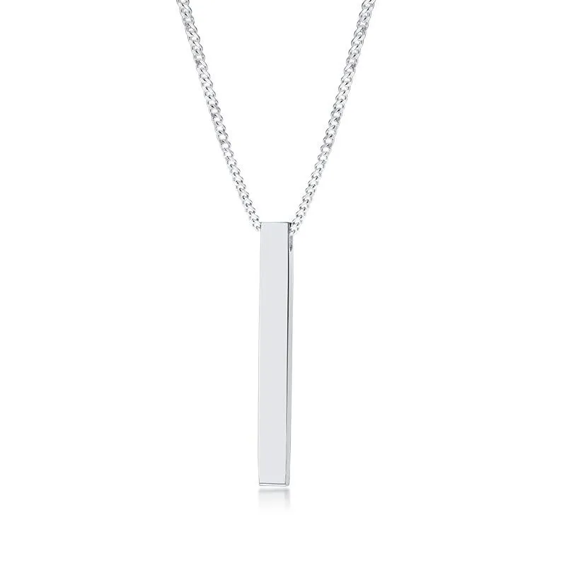 Pendant Necklaces 2021 Titanium Steel Multi-layer Two-piece Rectangular Bar Five-pointed Star Simple Necklace Suitable For Women A294Q