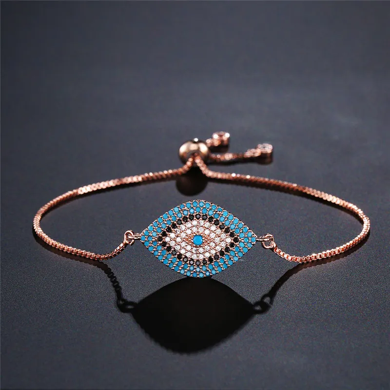 Eye Devil turc Copper Copper Micro Zircon Bracelet Personnalité Européenne et Américaine Bonne chance Bijoux