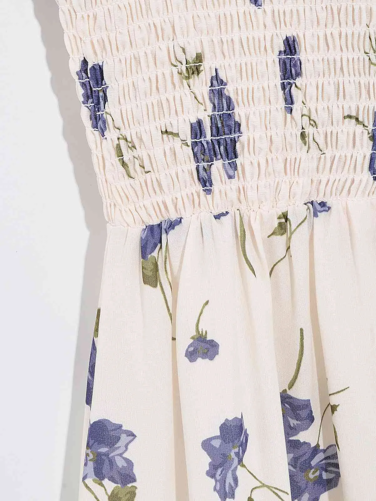 Retro Elegant Elastic Body Long Sling Dresses France Fresh Leaves Floral Print Vintage Women Summer Dress Holiday 210429