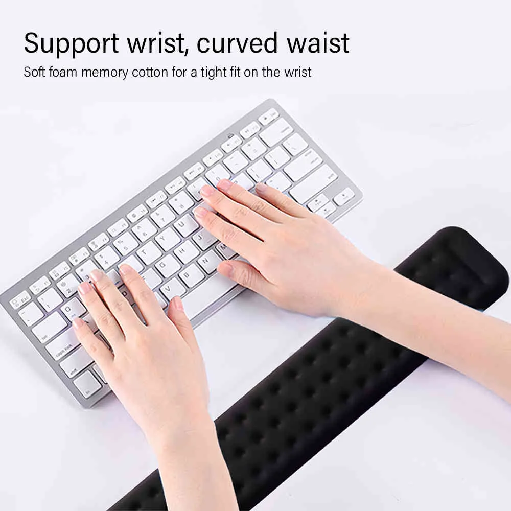 Mouse Memory Cotton Wrist Keyboard Pads Ergonomic Design Non Slip Automatic Molding Office Home PC Laptop Portable
