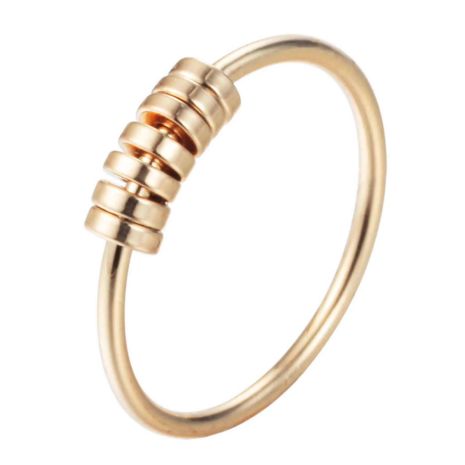 LUTAKU Punk Rock Gold-color Plain Band Midi Finger Knuckle Rings For Women Mid Finger Ring Thin Ring G1125