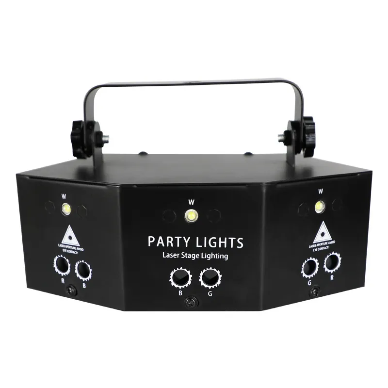Controle remoto 9 olhos laser festa luz de palco alto brilho dmx lâmpada de discoteca para casa ktv halloween natal decoração324i