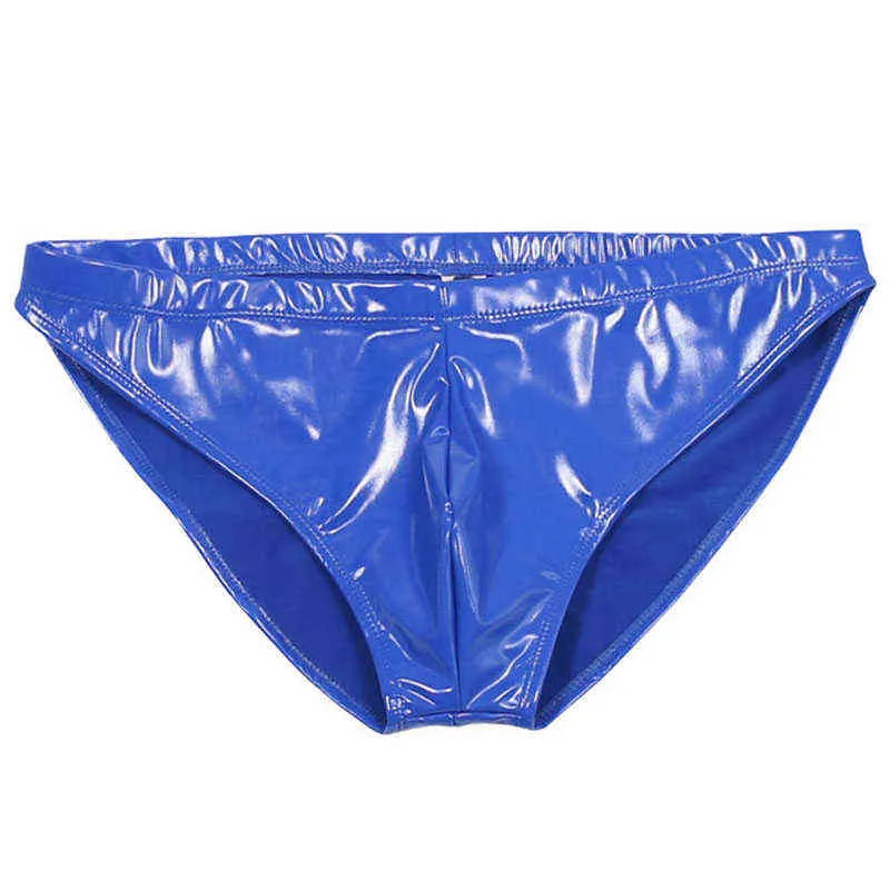 NXY Briefs and Panties Sexy Men PVC Shiny Underwear U Convex Pouch G string COCKing Smooth Thongs Low Rise Faux Leather Gay Wear Plus Size F21 1126