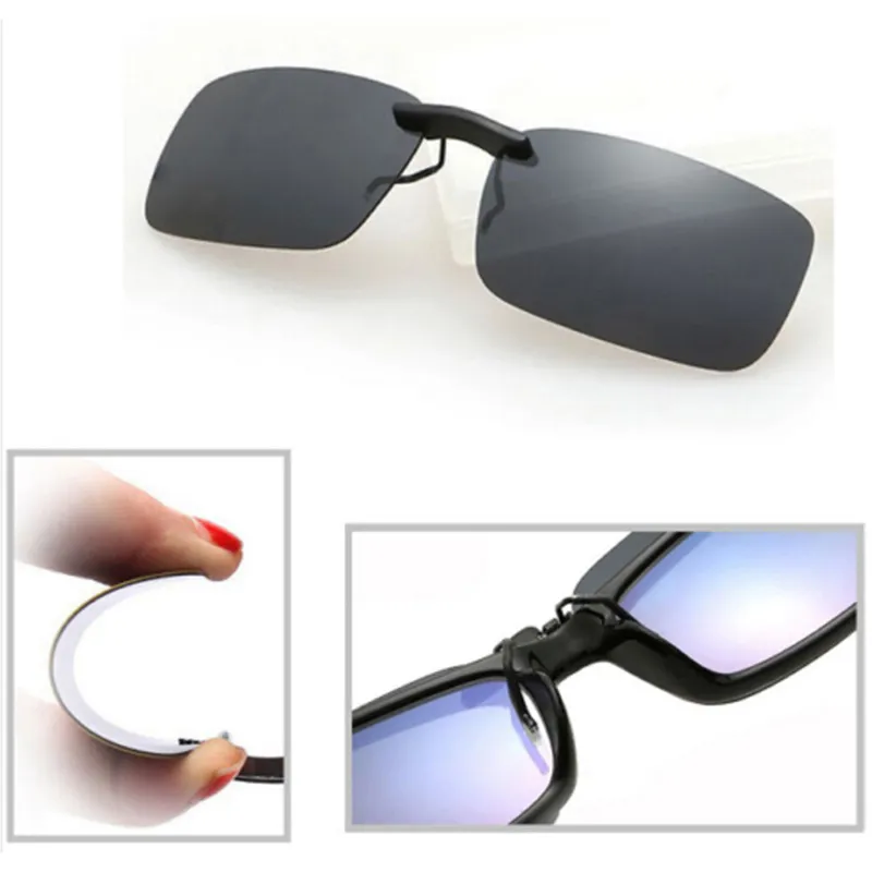 Lunettes de soleil unisexe polarisé Clip sur lunettes de conduite jour UV400 lentille conduite nuit Clip d'équitation