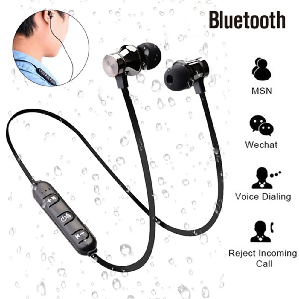 Bluetooth Earphone Wireless earbuds Headset Headphones With Mic Bass Stereo Magnetic Blutooth Earphones for iphone 8 12 13 samsung S20