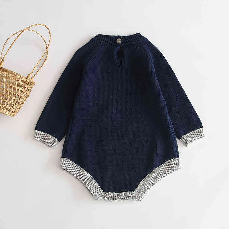 Baby Girls Boys Knit Rompers New 2020 Spring Long Sleeve Wool Knitted Rompers Baby Fashion Jumpsuit Toddler Kid's Clothing G1221