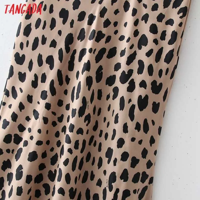 Tangada femmes imprimé léopard Maxi jupe Faldas Mujer Vintage dames Chic jupes 1D296 210609