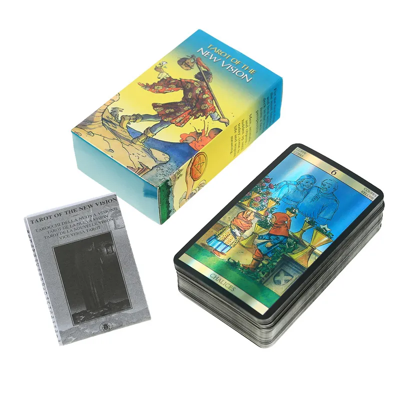 78 / PCS Carte La nouvelle vision Tarot Version anglaise Oracles Oracles Divination Fate Game Deck Table Table Board Games Joureaux Individu